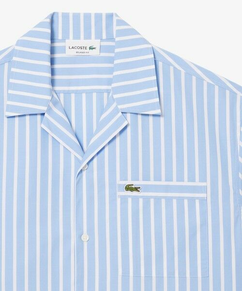 LACOSTE / ラコステ シャツ・ブラウス | ストライプオープンカラーシャツ | 詳細11