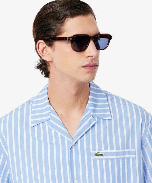 LACOSTE / ラコステ シャツ・ブラウス | ストライプオープンカラーシャツ | 詳細8