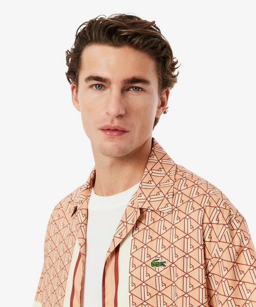 LACOSTE / ラコステ シャツ・ブラウス | モノグラムオープンカラーシャツ | 詳細1