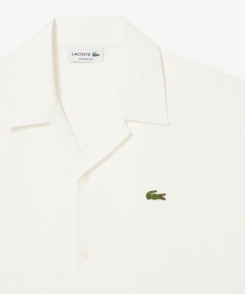 LACOSTE / ラコステ シャツ・ブラウス | ワッフルニットオープンカラーシャツ | 詳細4