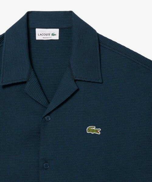 LACOSTE / ラコステ シャツ・ブラウス | ワッフルニットオープンカラーシャツ | 詳細9