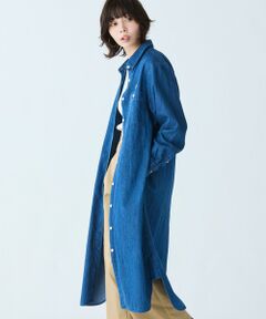 LACOSTE / ラコステ ミニ丈・ひざ丈ワンピース | ウエストベルト デニムシャツドレス ワンピース