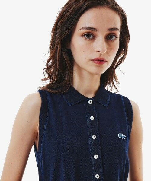 LACOSTE / ラコステ ミニ丈・ひざ丈ワンピース | インディゴノースリーブポロドレス / マキシ丈 | 詳細2