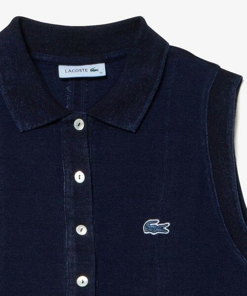 LACOSTE / ラコステ ミニ丈・ひざ丈ワンピース | インディゴノースリーブポロドレス / マキシ丈 | 詳細6