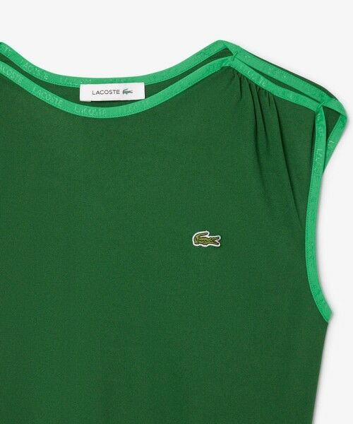 LACOSTE / ラコステ ミニ丈・ひざ丈ワンピース | ジャカードトリムノースリーブドレス ワンピース | 詳細4