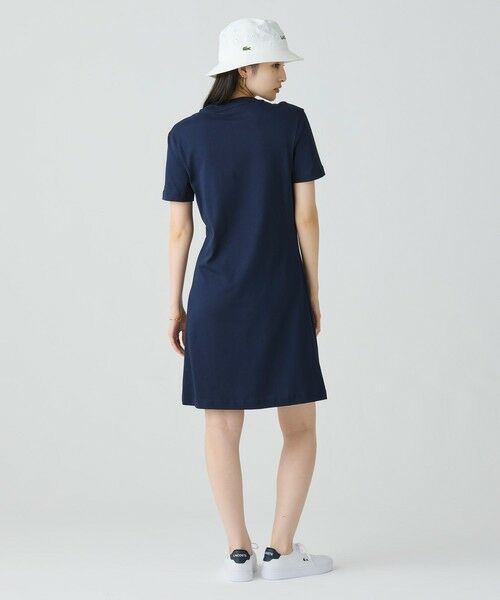 タグ付き新品未使用　ラコステフードワンピース　LACOSTE セール】 ワニロゴプリーツTシャツドレス /ワンピース （ロング