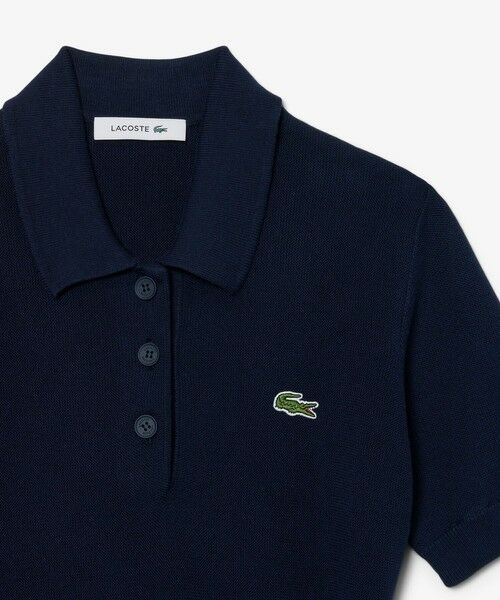 LACOSTE / ラコステ ミニ丈・ひざ丈ワンピース | 異素材切り替え コンビネーションマテリアルポロドレス フレア ポロワンピース | 詳細12