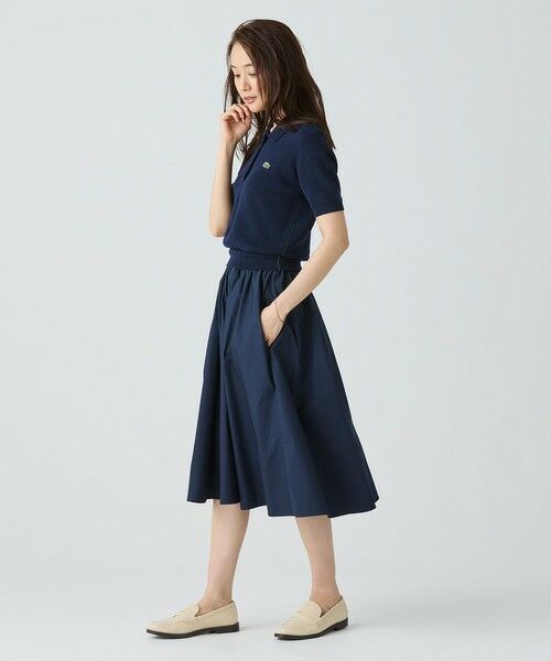 LACOSTE / ラコステ ミニ丈・ひざ丈ワンピース | 異素材切り替え コンビネーションマテリアルポロドレス フレア ポロワンピース | 詳細2