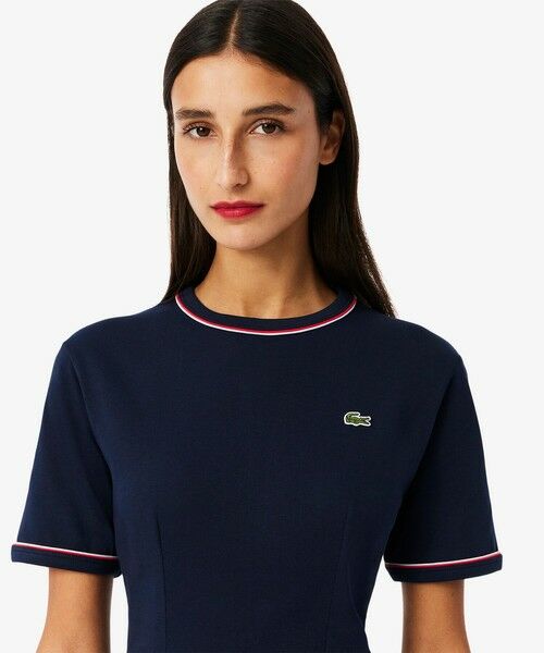 セール】 配色ラインドリブTシャツドレス ワンピース （ロング