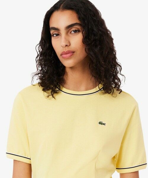 LACOSTE / ラコステ ロング・マキシ丈ワンピース | 配色ラインドリブTシャツドレス ワンピース | 詳細7