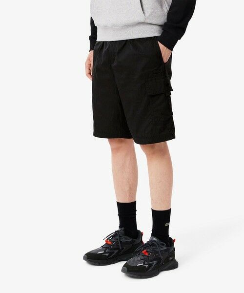 LACOSTE/ラコステ ナイロンリップストップカーゴショーツ ブラック 3(日本サイズM) LACOSTE/ラコステ ナイロンリップストップカーゴショーツ ブラック 3(日本サイズM)