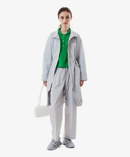 LACOSTE ホワイト レギュラーフィットパンツ FR42 US33 LACOSTE チノパン COOL MAXスリムフィットレギンスパンツ