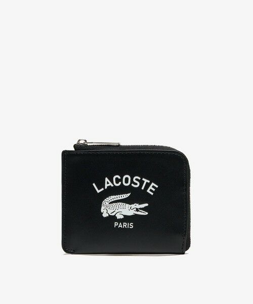 【nanapple】【LACOSTE/ラコステ】 コインウォレット 財布 LACOSTE 財布 シュリンクカウレザー ジップコインポケット付き