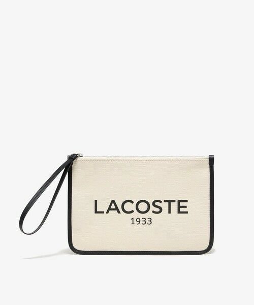 LACOSTE/ラコステ ヘリテージキャンバス クラッチバッグ ブラック FREE LACOSTE/ラコステ ヘリテージキャンバス クラッチバッグ ブラック FREE