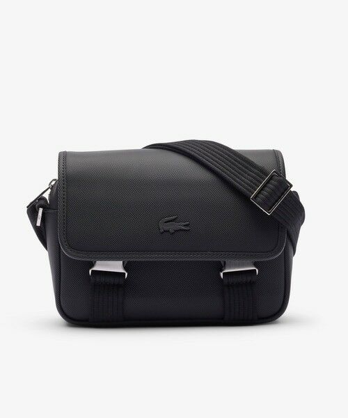 LACOSTE/ラコステ メンズクラシック ミニメッセンジャーバッグ ブラック FREE LACOSTE/ラコステ メンズクラシック ミニメッセンジャーバッグ ブラック FREE