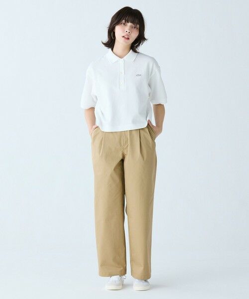 LACOSTE / ラコステ ポロシャツ | ヘビーウェイト鹿の子 ワイド クロップド丈 半袖ポロシャツ | 詳細3