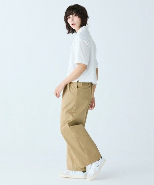 LACOSTE / ラコステ ポロシャツ | ヘビーウェイト鹿の子 ワイド クロップド丈 半袖ポロシャツ | 詳細4