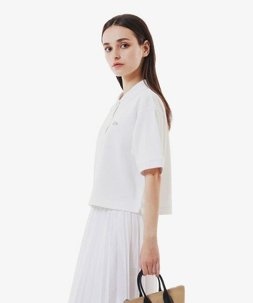 LACOSTE / ラコステ ポロシャツ | ヘビーウェイト鹿の子 ワイド クロップド丈 半袖ポロシャツ | 詳細8