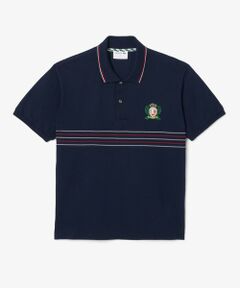 ラコステ　ラガーシャツ ラコステ LACOSTE ボーダーラガーシャツ （オレンジ
