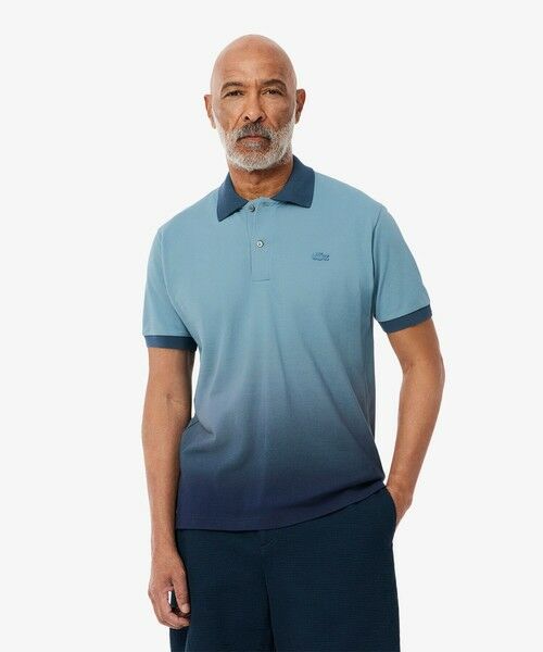 LACOSTE / ラコステ ポロシャツ | L.12.12グラデーション 半袖ポロシャツ(ダークブルー)