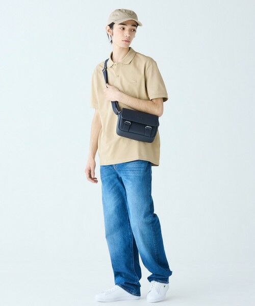 ラコステ 配色ステッチポロシャツ PH1498-99 ネイビー サイズ3 新品 ラコステ LACOSTE 配色ステッチポロシャツ （ネイビー