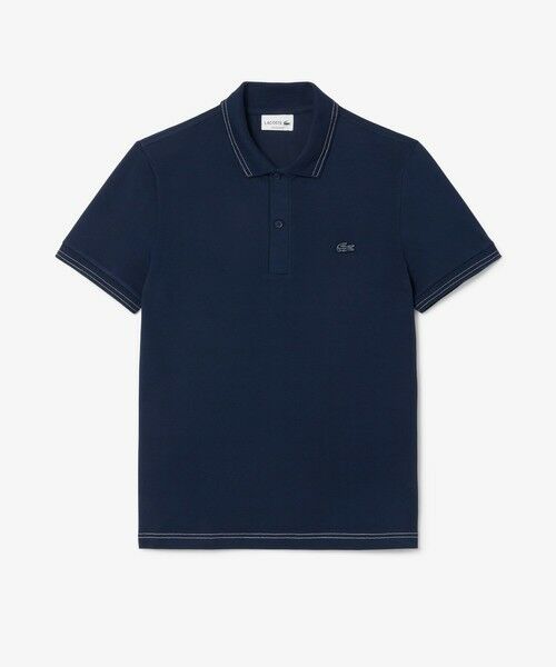 LACOSTE/ラコステ 配色ステッチポロシャツ ネイビー 2(日本サイズS) LACOSTE/ラコステ 配色ステッチポロシャツ ネイビー 2(日本サイズS)