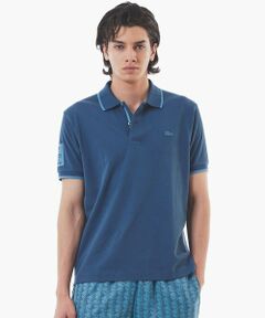 LACOSTE / ラコステ ポロシャツ | スリーブネームパッチ 配色ライン鹿の子地ポロシャツ