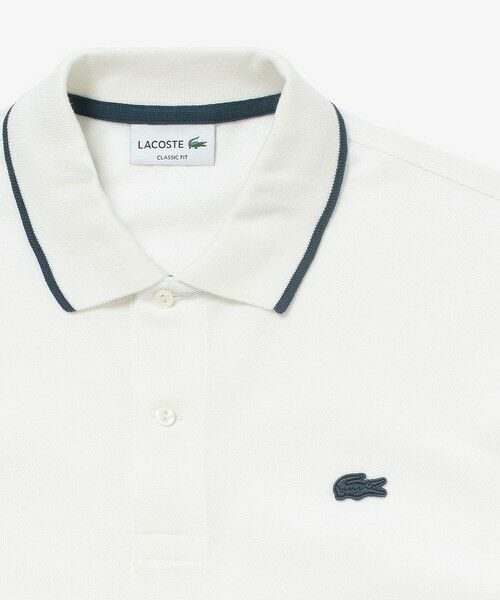 LACOSTE / ラコステ ポロシャツ | スリーブネームパッチ 配色ライン鹿の子地ポロシャツ | 詳細7