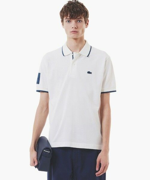 LACOSTE/ラコステ スリーブネームパッチ 配色ライン鹿の子地ポロシャツ ダークブルー 3(日本サイズM) LACOSTE/ラコステ スリーブネームパッチ 配色ライン鹿の子地ポロシャツ ダークブルー 3(日本サイズM)