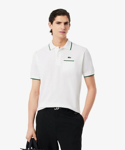 ラコステ LACOSTE Aライン半袖ポロシャツ （ホワイト