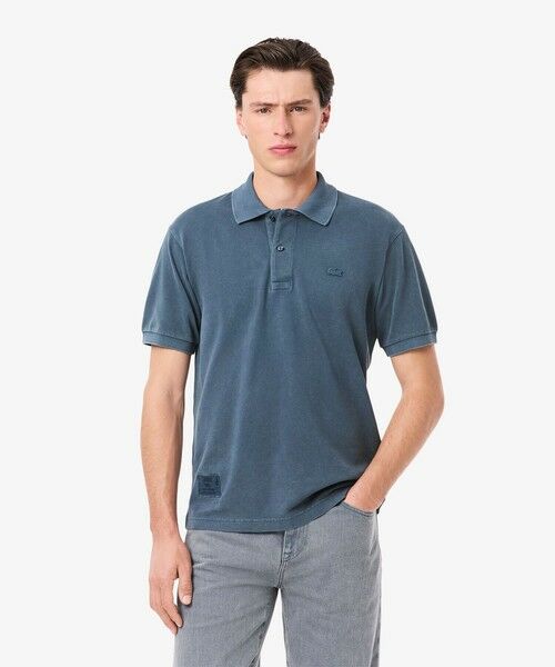 LACOSTE/ラコステ L.12.12ウォッシュエフェクト ダークブルー 5(日本サイズXL) LACOSTE/ラコステ L.12.12ウォッシュエフェクト ダークブルー 5(日本サイズXL)