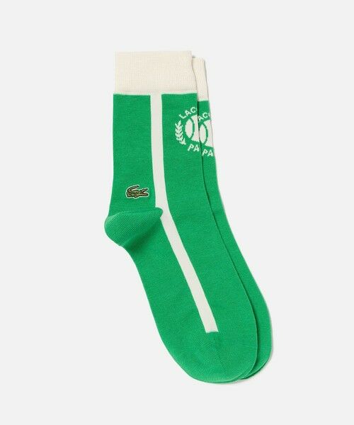 LACOSTE/ラコステ テニスボールジャカードソックス グリーン 27.0cm LACOSTE/ラコステ テニスボールジャカードソックス グリーン 27.0cm