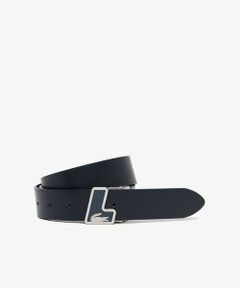 ラコステ　レザーベルト ブラック ストレッチレザーベルト （ベルト・サスペンダー）｜LACOSTE