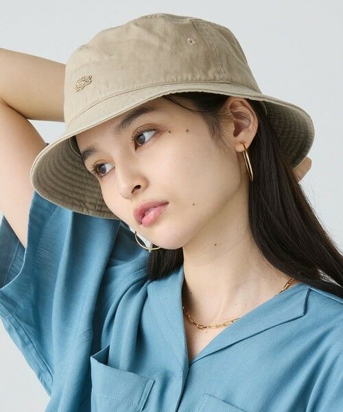 LACOSTE/ラコステ バイオウォッシュバケットハット ベージュ 58.0cm LACOSTE/ラコステ バイオウォッシュバケットハット ベージュ 58.0cm