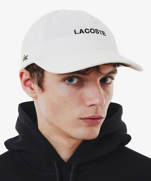 LACOSTE/ラコステ ブランドロゴステッチローキャップ ホワイト 58.0cm LACOSTE/ラコステ ブランドロゴステッチローキャップ ホワイト 58.0cm