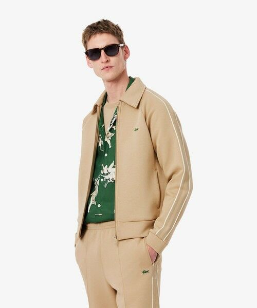 LACOSTE/ラコステ ショルダーテーピングダブルフェイススェットブルゾン ベージュ 3(日本サイズM) LACOSTE/ラコステ ショルダーテーピングダブルフェイススェットブルゾン ベージュ 3(日本サイズM)