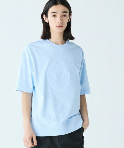 LACOSTE / ラコステ スウェット | 裏パイル グラフィック刺繍 トーン・オン・トーンステッチ半袖スウェット | 詳細8