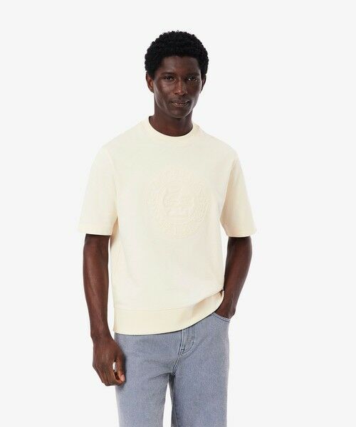 LACOSTE / ラコステ スウェット | 裏パイル グラフィック刺繍 トーン・オン・トーンステッチ半袖スウェット | 詳細19