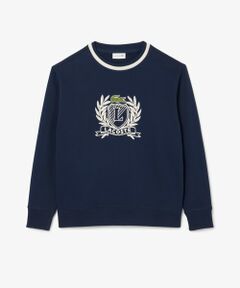 LACOSTE / ラコステ スウェット | 裏パイル ハンドステッチ風ヴィンテージ フレンチグラフィックステッチ スウェットプルオーバー