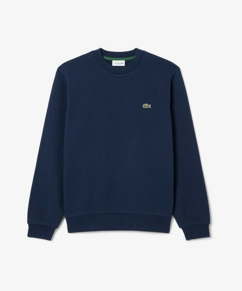 【試着のみ】LACOSTE ネイビー スウェット US M ラコステ LACOSTE プレミアムスウェットクルーネック （ネイビー