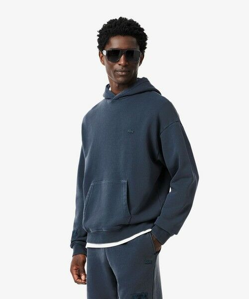 LACOSTE/ラコステ ウォッシュエフェクトクルーネックスウェット ダークブルー 3(日本サイズM) LACOSTE/ラコステ ウォッシュエフェクトクルーネックスウェット ダークブルー 3(日本サイズM)