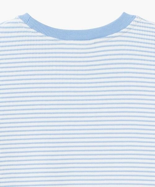 LACOSTE / ラコステ Tシャツ | ラウンドヘム 配色リブカラー ワッフルボーダーロングスリーブTシャツ | 詳細11