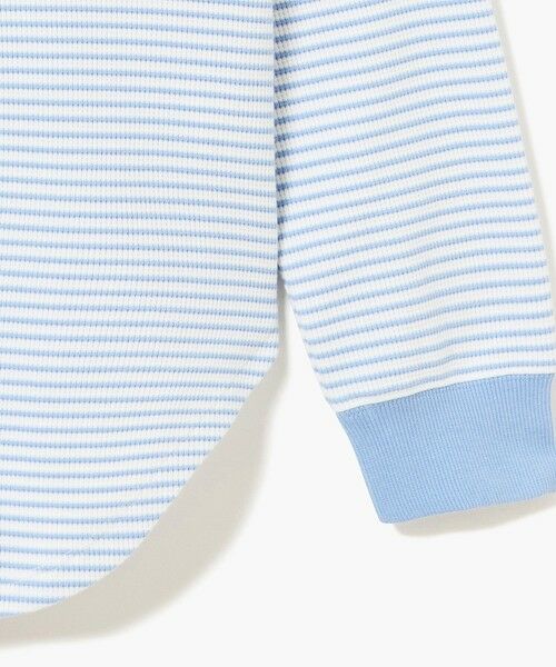 LACOSTE / ラコステ Tシャツ | ラウンドヘム 配色リブカラー ワッフルボーダーロングスリーブTシャツ | 詳細12