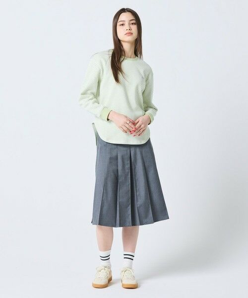 LACOSTE / ラコステ Tシャツ | ラウンドヘム 配色リブカラー ワッフルボーダーロングスリーブTシャツ | 詳細18