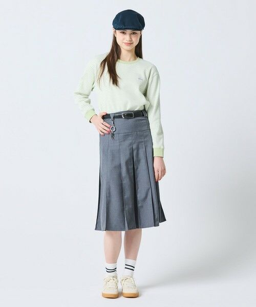 LACOSTE / ラコステ Tシャツ | ラウンドヘム 配色リブカラー ワッフルボーダーロングスリーブTシャツ | 詳細19