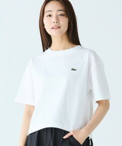 LACOSTE / ラコステ Tシャツ | 裾口ドローストリング入りクロップド5分袖 半袖Tシャツ