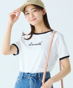 LACOSTE / ラコステ Tシャツ | ステッチネーミングリンガー半袖Tシャツ