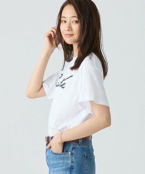 LACOSTE / ラコステ Tシャツ | 【オンライン限定】LACOSTE スクリプトネームロゴ  ルーズシルエットハーフスリーブTシャツ | 詳細2