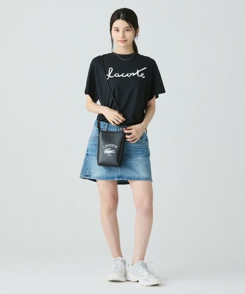 LACOSTE / ラコステ Tシャツ | 【オンライン限定】LACOSTE スクリプトネームロゴ  ルーズシルエットハーフスリーブTシャツ | 詳細9