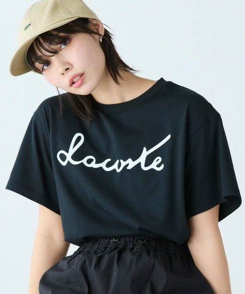 LACOSTE/ラコステ 【オンライン限定】LACOSTE スクリプトネームロゴ ルーズシルエットハーフスリーブTシャツ ブラック 36(M) LACOSTE/ラコステ 【オンライン限定】LACOSTE スクリプトネームロゴ ルーズシルエットハーフスリーブTシャツ ブラック 36(M)